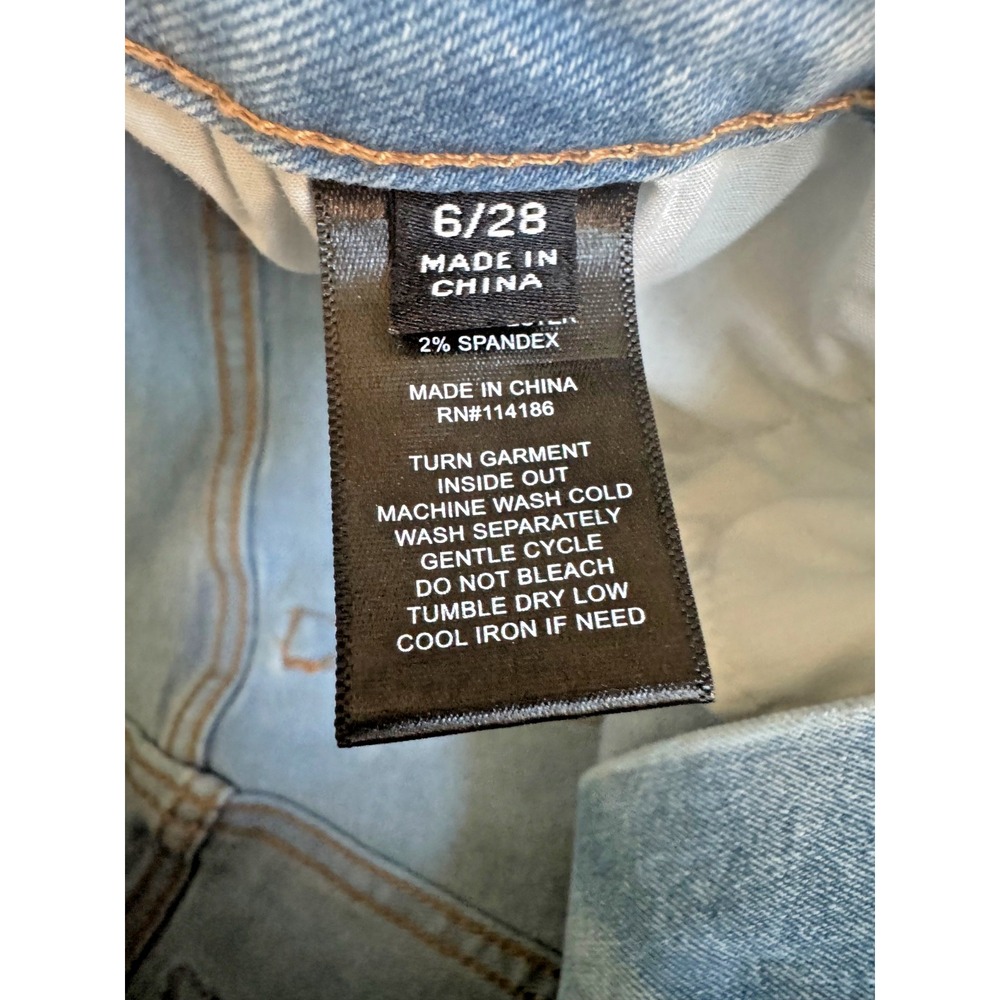 Frye Jeans Women 6/28 Light Stonewash Blue Straight Leg Western Cowgirl Casual - Picture 8 of 16